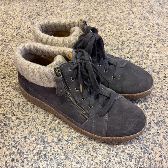 Aetrex Shoes - Cozy High-Top Sneakers with Knit Cuff